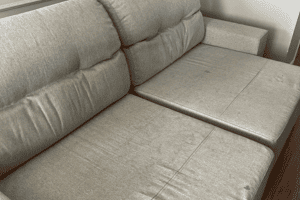 Sofá antes da limpeza